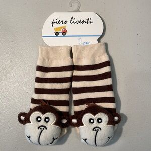 NWT Monkey Toes Rattle Socks - Piero Liventi